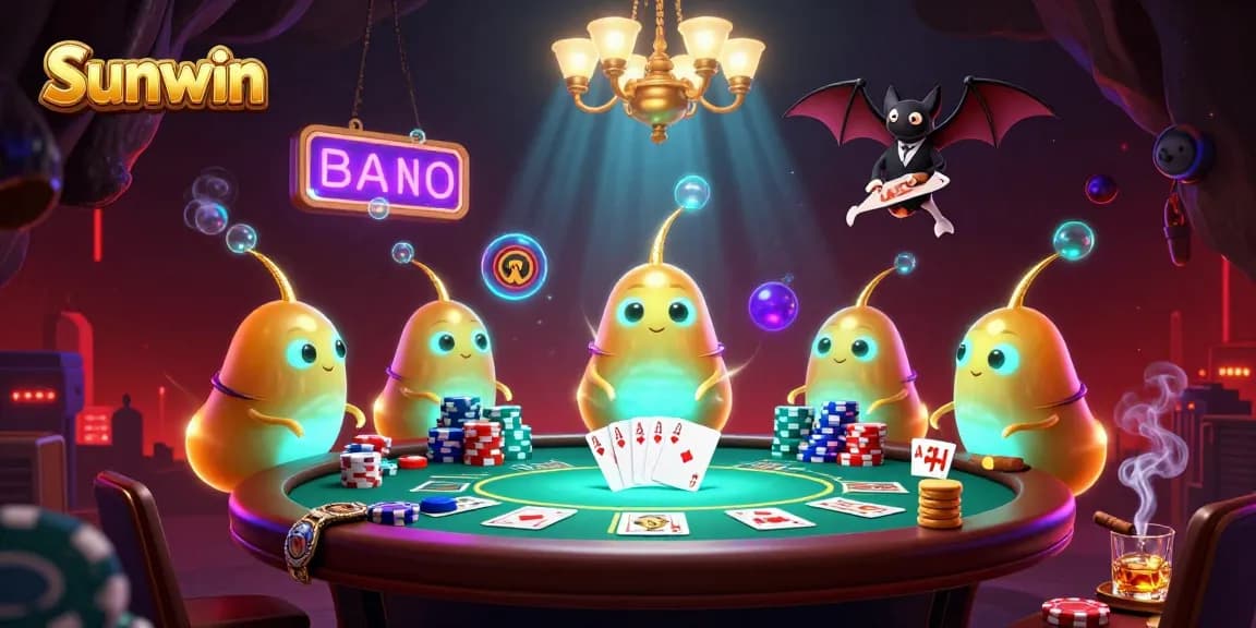 Sunwin illuminates a vibrant cave casino with bioluminescent glowworms creating a magical atmosphere.