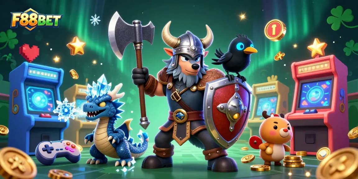 Experience thrilling wins at F88BET with vibrant 3D gaming elements in a captivating casino scene.
