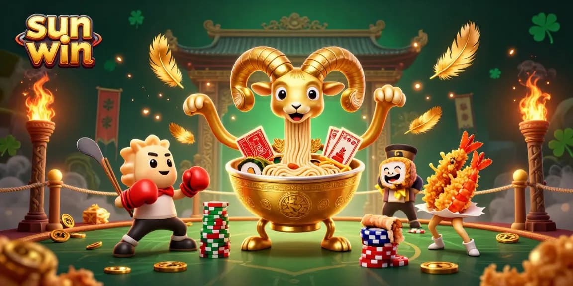 Play with sun win's vibrant casino characters dealing cards and stacking chips in a dynamic arena.