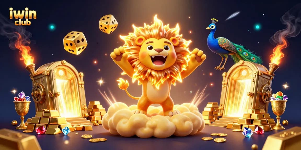 Engage in thrilling casino adventures at iwin club with the majestic sun lion and golden dice.