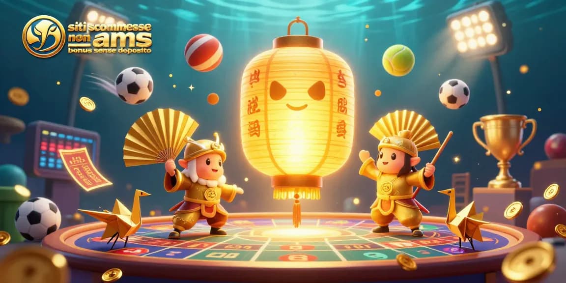 Slot nell'universo del gioco d'azzardo siti scommesse non AAMS bonus senza deposito con elementi di festa e sport.