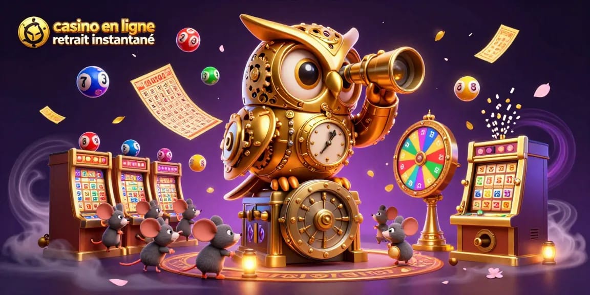 Gagnez rapidement avec le casino en ligne retrait instantané illustré par une scène dynamique de machines à sous.