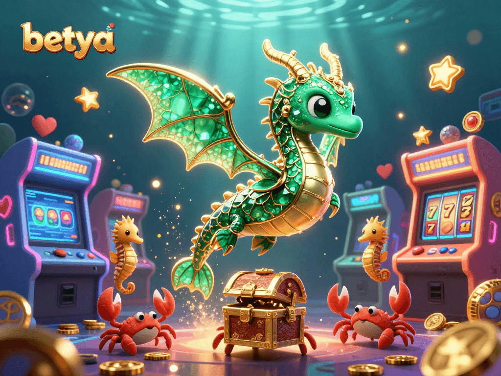 Join the thrilling adventure at betya with this rich 3D illustration showcasing casino gaming excitement!