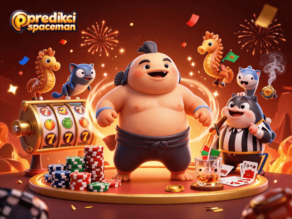 Play prediksi spaceman with vibrant slot reels and colorful gaming elements in a dynamic underwater scene.