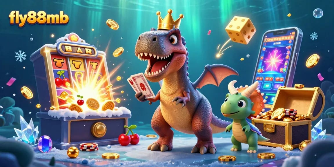 Engage with thrilling moments at fly88mb with cartoon characters in a vibrant casino setting.