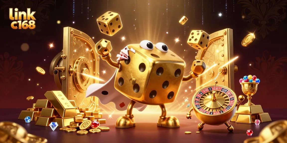 Experience exciting games at link c168 with dynamic golden dice and captivating casino elements.