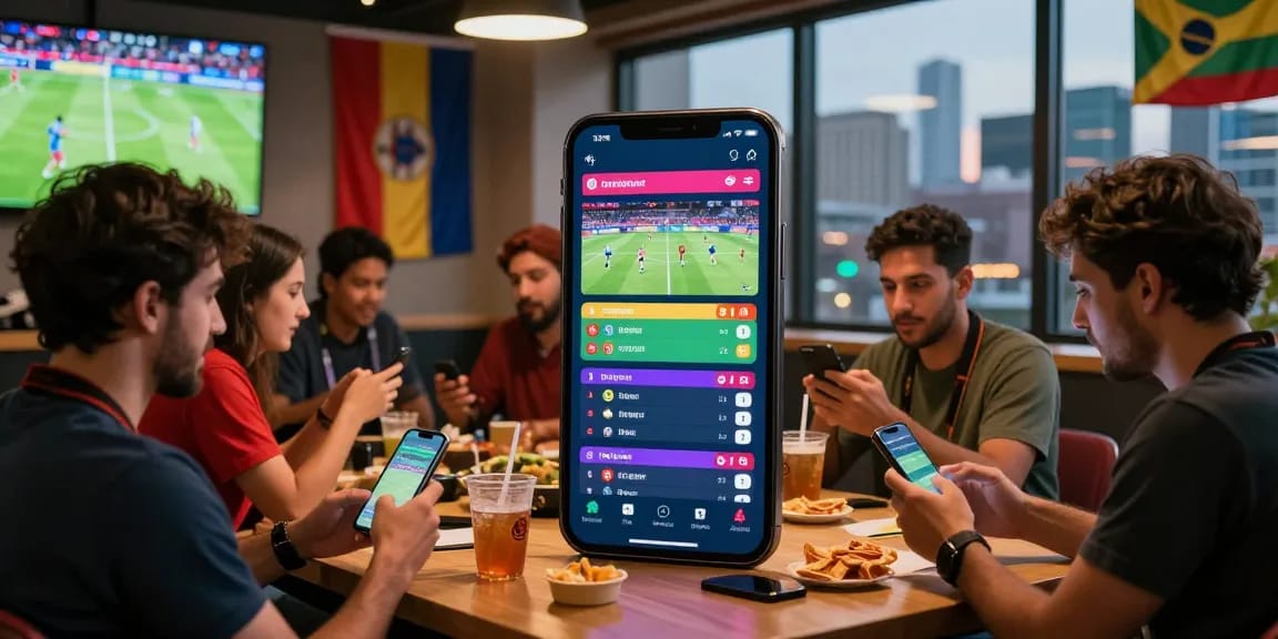 Exciting Gacor25 sports betting atmosphere during World Cup 2026 with fans engaging in live betting.