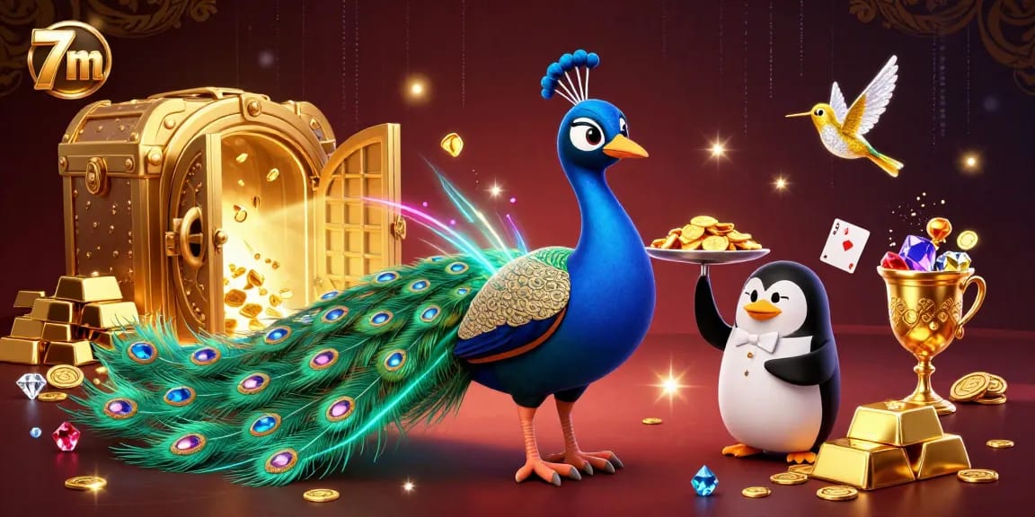 Engage in exciting action at the 7m live casino, featuring vibrant characters and dynamic elements.