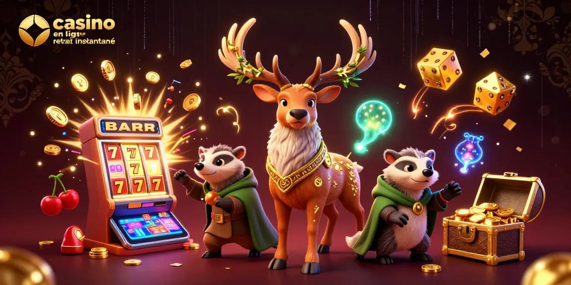 Jeux de casino en ligne retrait instantané avec un cerf celtique et un blaireau sage