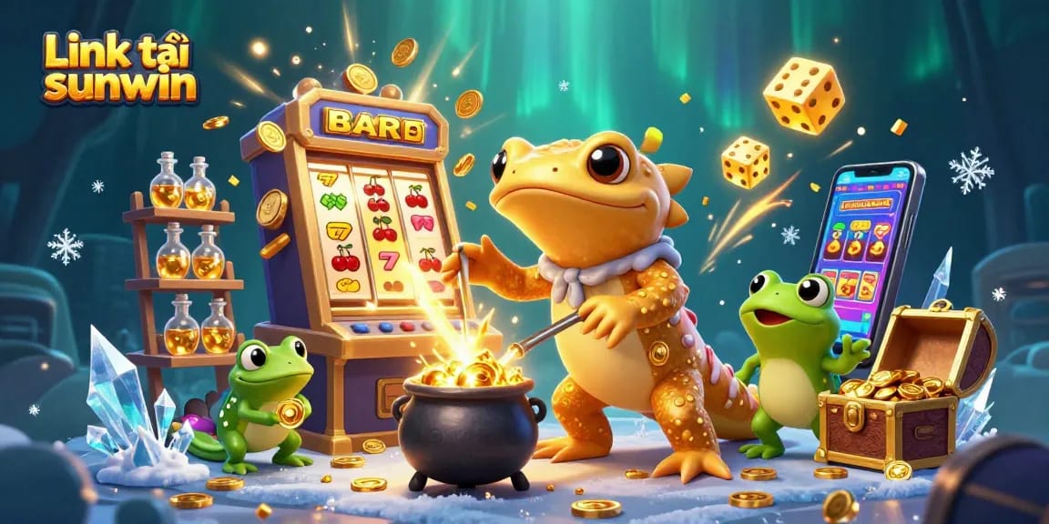 Experience the Link tải sunwin excitement with a vibrant casino-themed 3D illustration.