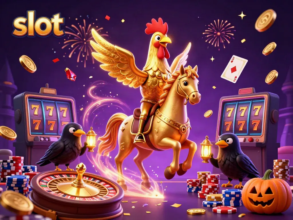 Experience the excitement of slot gaming in a vibrant casino scene with glowing characters and dynamic elements.