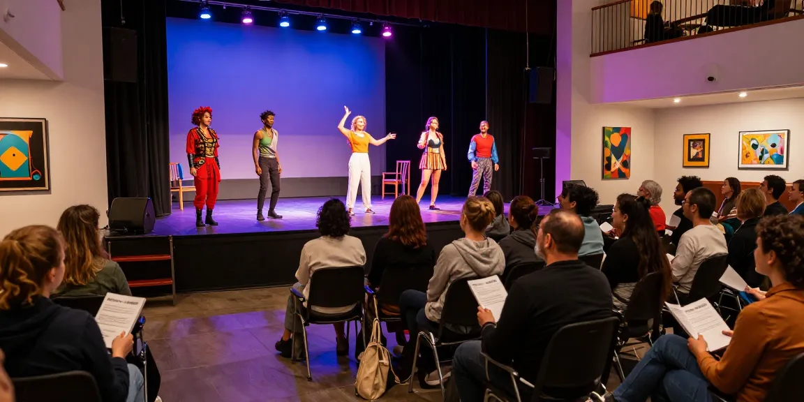 Engaged audience enjoying a live performance at ROKOK88 theatre, highlighting rokok88 login for community events.