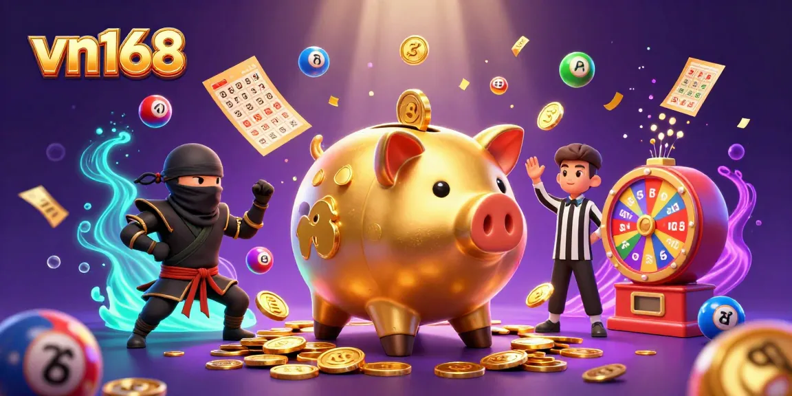 Win big with vn168's vibrant casino gameplay featuring colorful elements and dynamic characters.