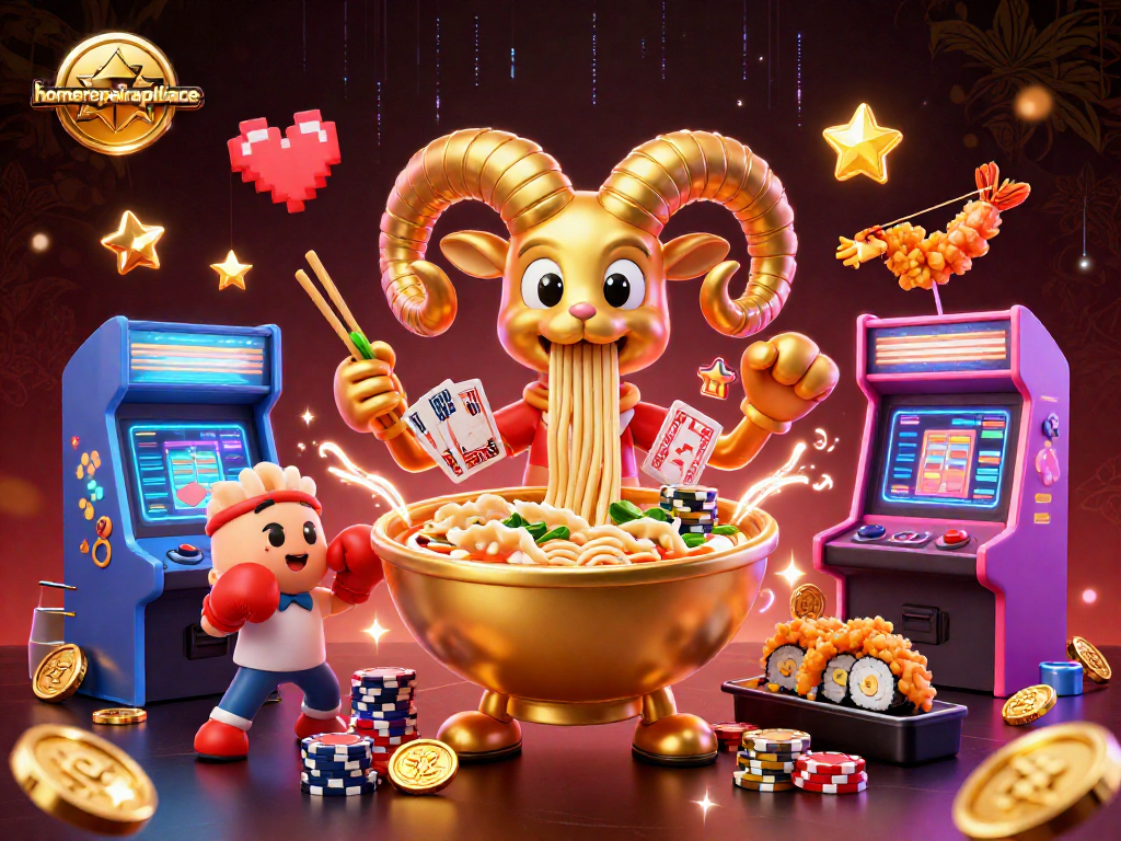 Experience thrilling action with homerepairappliance's vibrant casino-themed 3D illustration.