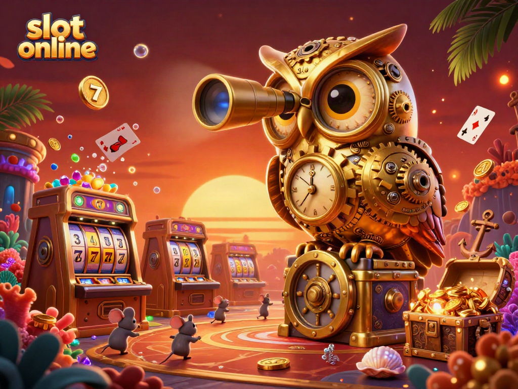 Engage with the thrilling slot online scene featuring vibrant characters and explosive treasures in a casino setting.