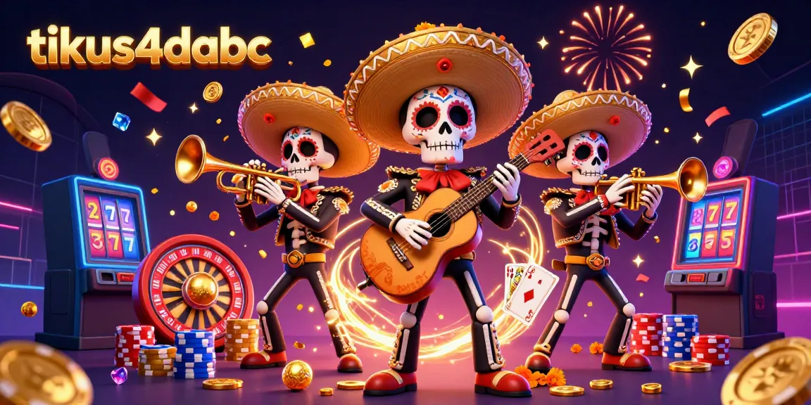 Temis permainan tikus4dabc dengan skeleton mariachi meriah dan elemen kasino.