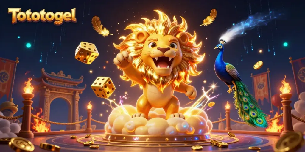 Tototogel menawarkan pengalaman bermain slot dengan koin emas bertebaran dan karakter karnaval.