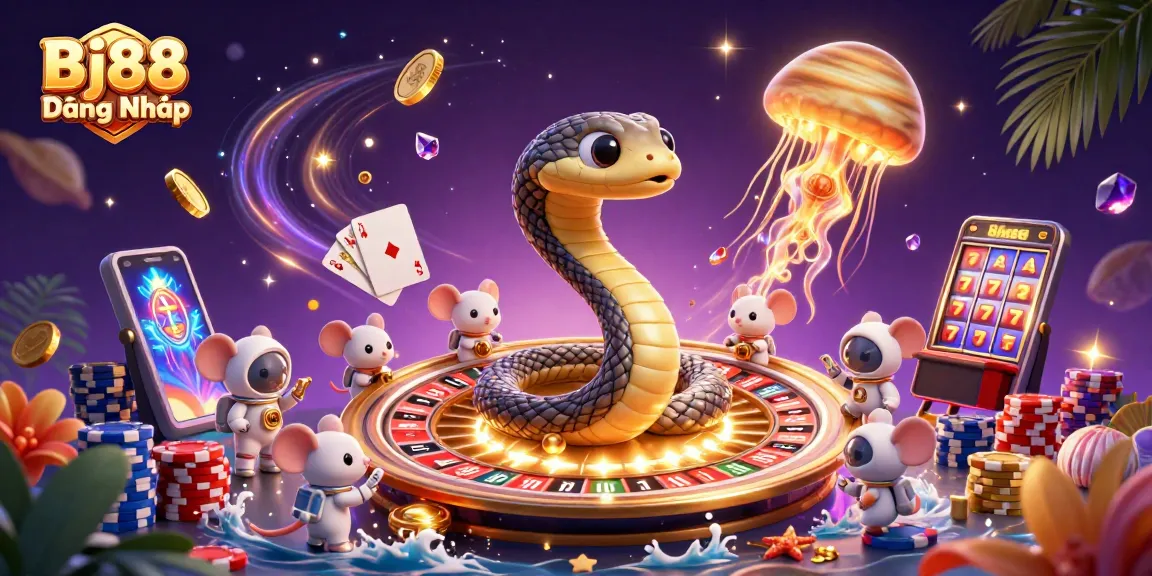 Experience thrilling gameplay with Bj88 Đăng Nhập, showcasing exciting 3D casino elements.