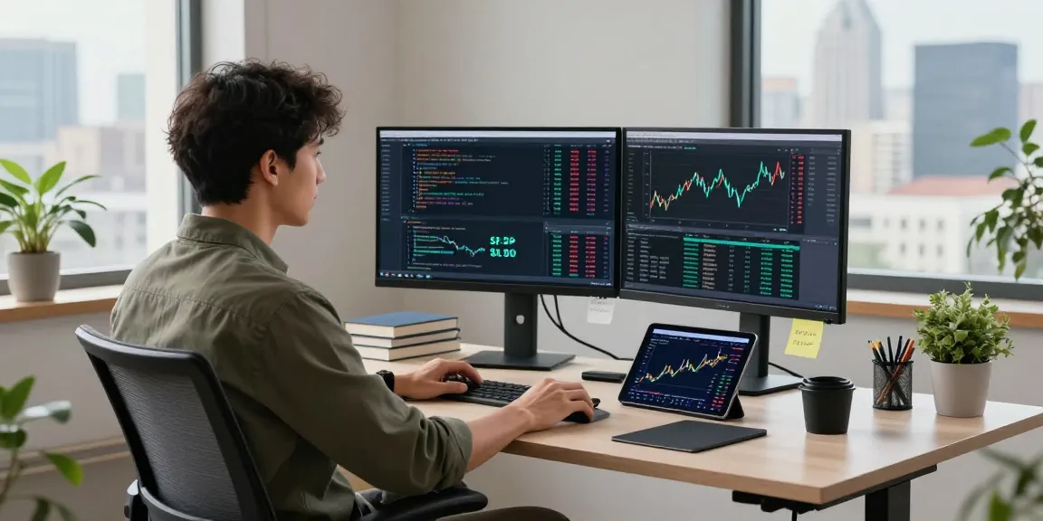 S&P 500 quote API integration in a professional tech workspace showing advanced financial data analytics.