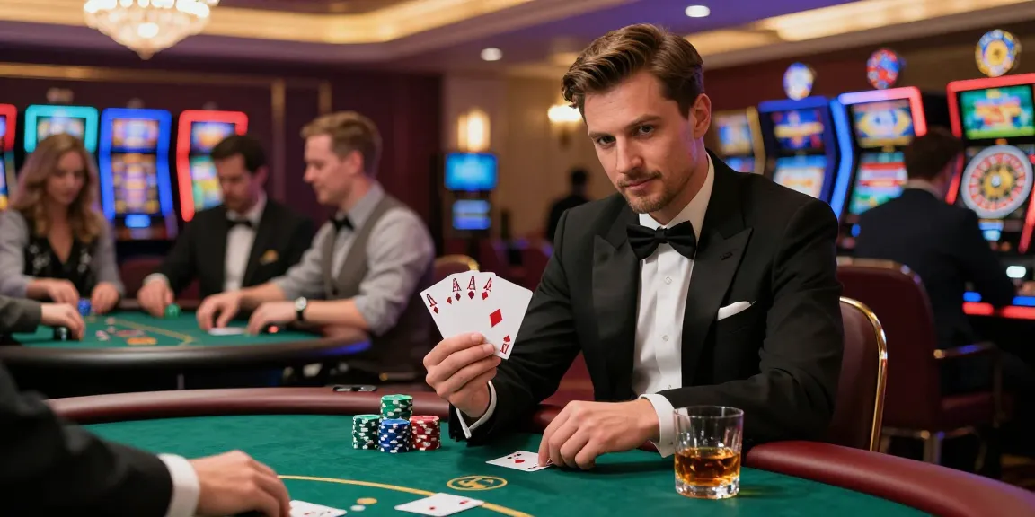 Exciting poker scene at rokok88 casino showcasing a confident player in high-stakes action.