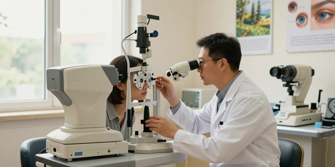 Comprehensive eye exam at SNU Eye Clinic, showcasing advanced equipment and patient care.