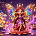 Engage with vibrant visuals as you play iwin at a magical casino scene.