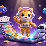 Engage with slot gacor excitement through a vibrant 3D scene full of dynamic casino elements and characters.