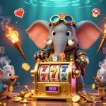 Spin the colorful slot machine with sun-themed symbols and enjoy thrilling moments!