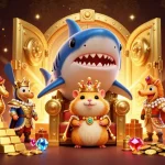 Experience the thrill of judi bola with a vibrant 3D illustration featuring a hamster king and treasure.