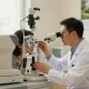 Comprehensive eye exam at SNU Eye Clinic, showcasing advanced equipment and patient care.
