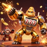 オンラインカジノ アプリ おすすめを活用して、ビデオスロット体験の勝率を高めるイラスト。