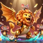 Experience the excitement of cm88 đăng nhập with a roaring chimera and festive casino elements.