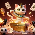 Les paris sportifs de qualité sur le meilleur site de pari sportif avec un chat momie égyptien et des éléments de jeu