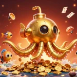 Experience the excitement of link x88 with a vibrant 3D casino scene filled with treasures.
